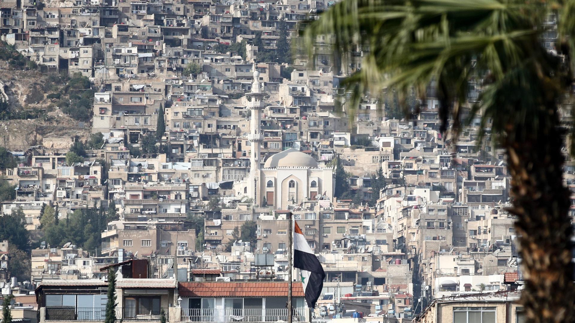 Ein Blick auf die Stadt Damaskus in Syrien